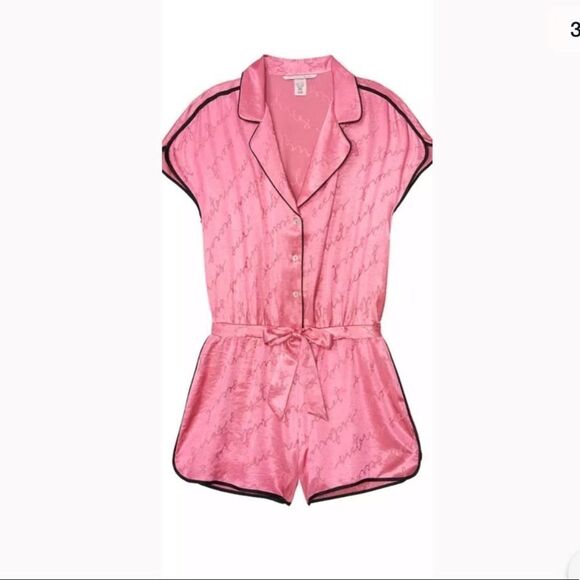 VICTORIA'S SECRETSatin Logo Romper - Picture 2 of 4